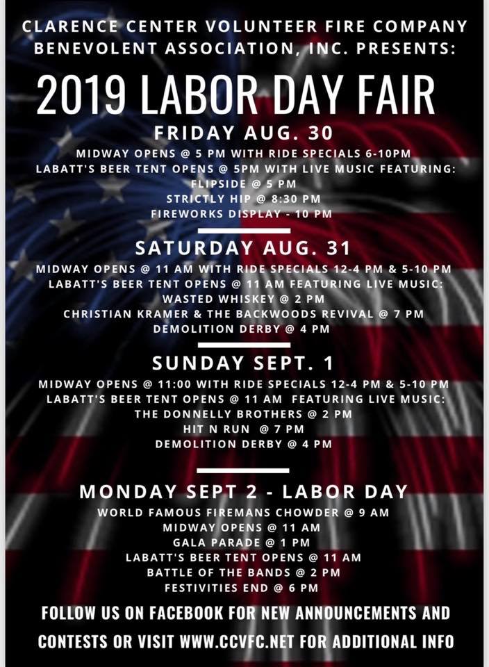 Clarence Center Labor Day Fair